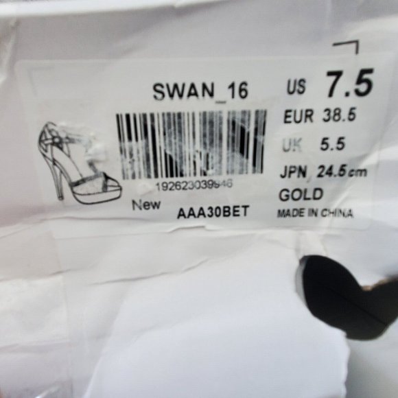 DREAM PAIRS Women Heeled Sandals Pump Swan 16 in Gold - Picture 11 of 11